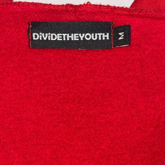 Divide The Youth Full Zip Hoodie Jacket Red Size Medium - Picture 2 of 9